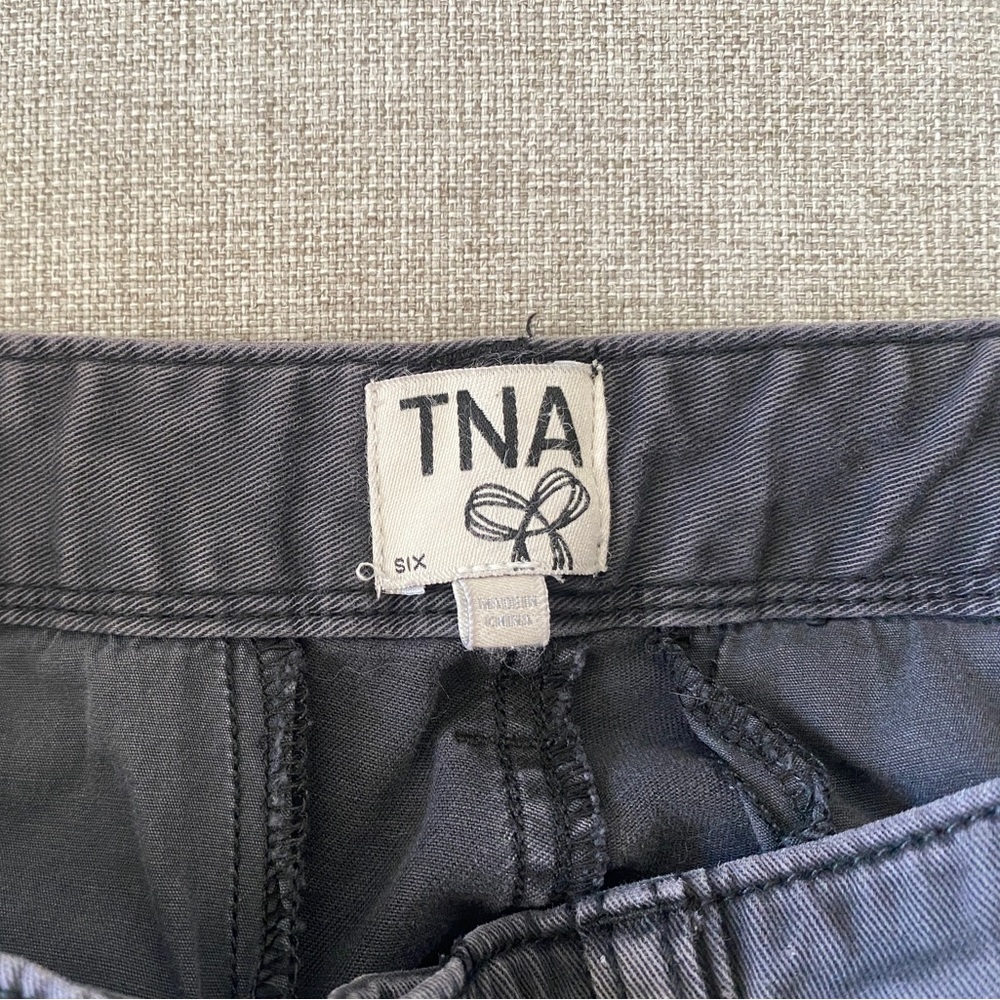 TNA Cargo Military Pants Black/Grey Wash Size 6